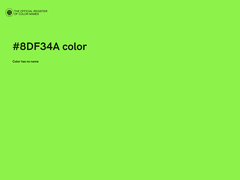 #8DF34A color image