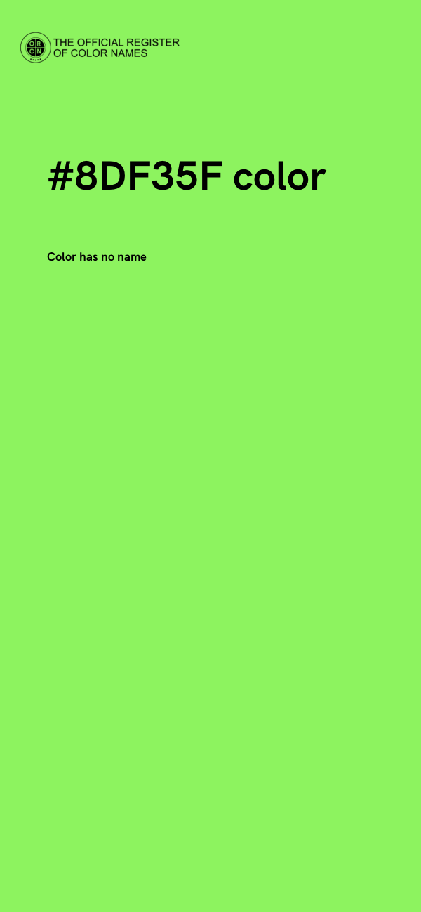 #8DF35F color image
