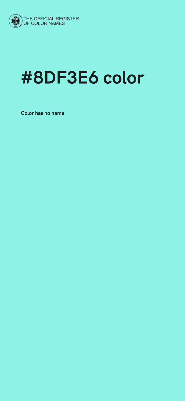 #8DF3E6 color image