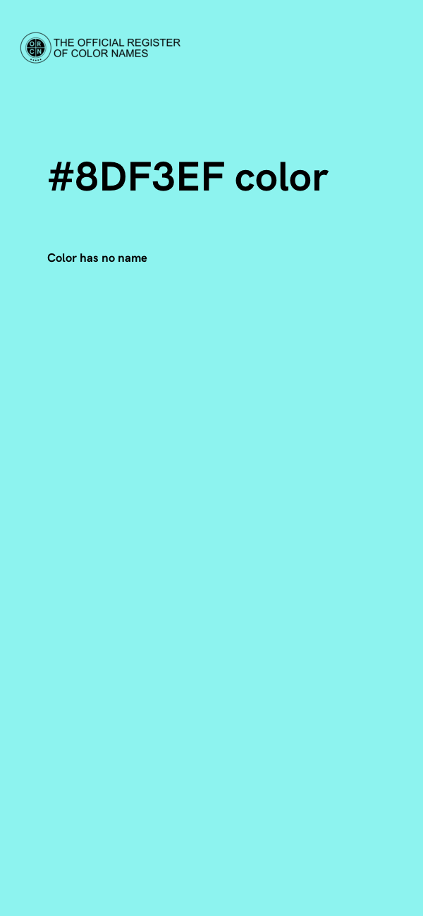 #8DF3EF color image