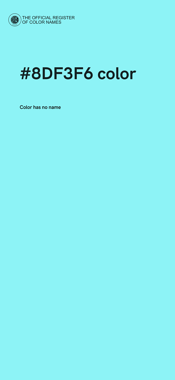 #8DF3F6 color image