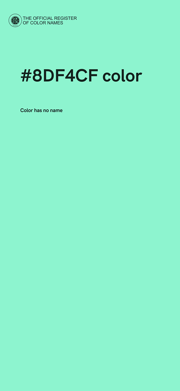 #8DF4CF color image