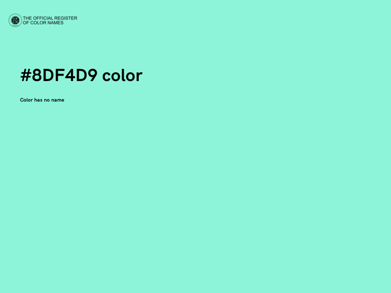 #8DF4D9 color image