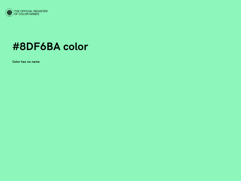#8DF6BA color image