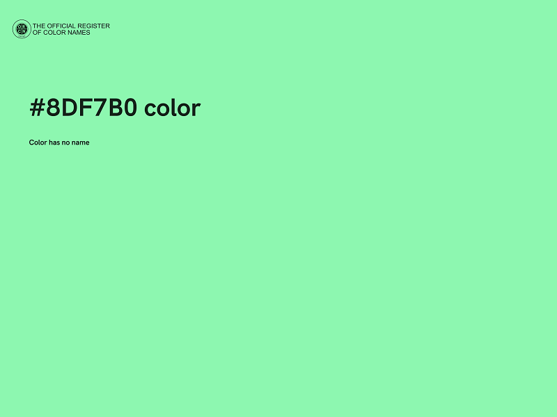 #8DF7B0 color image
