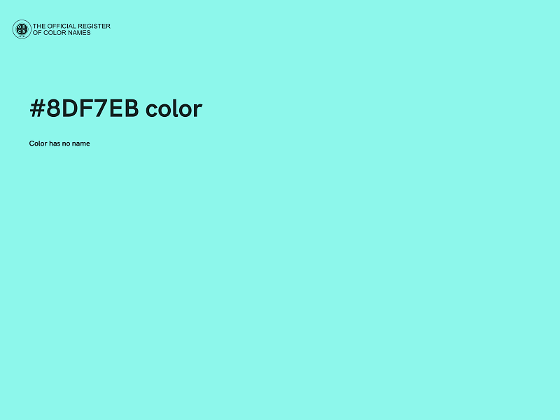 #8DF7EB color image