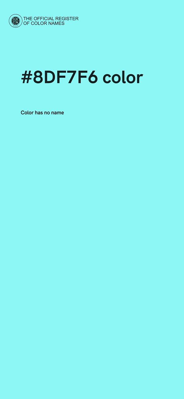 #8DF7F6 color image