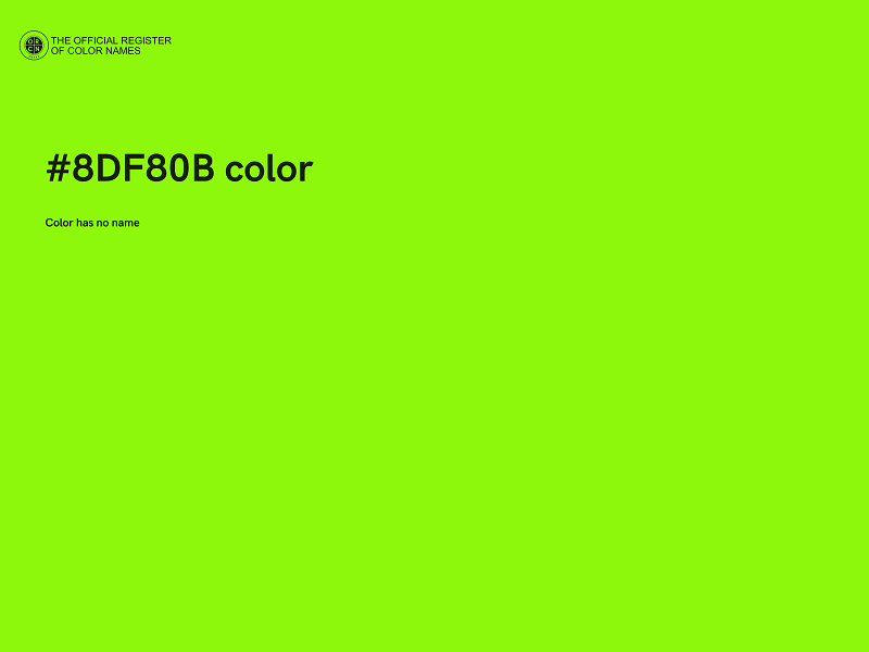 #8DF80B color image