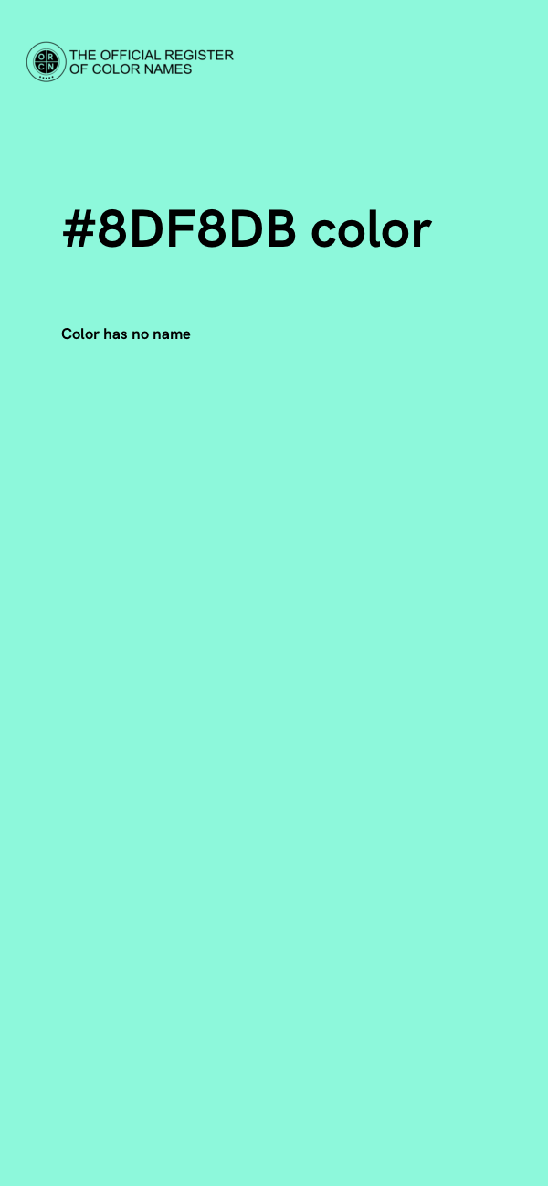 #8DF8DB color image