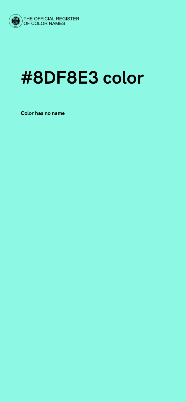 #8DF8E3 color image
