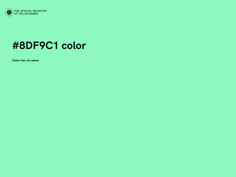 #8DF9C1 color image