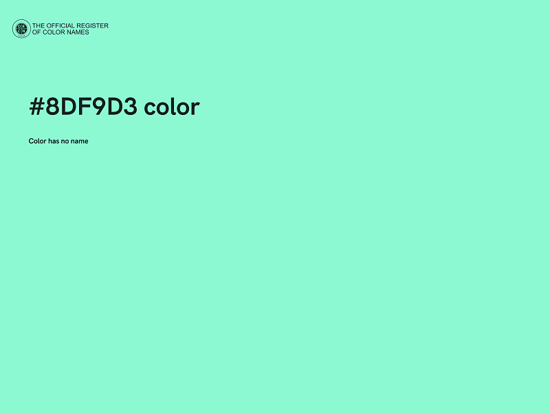 #8DF9D3 color image