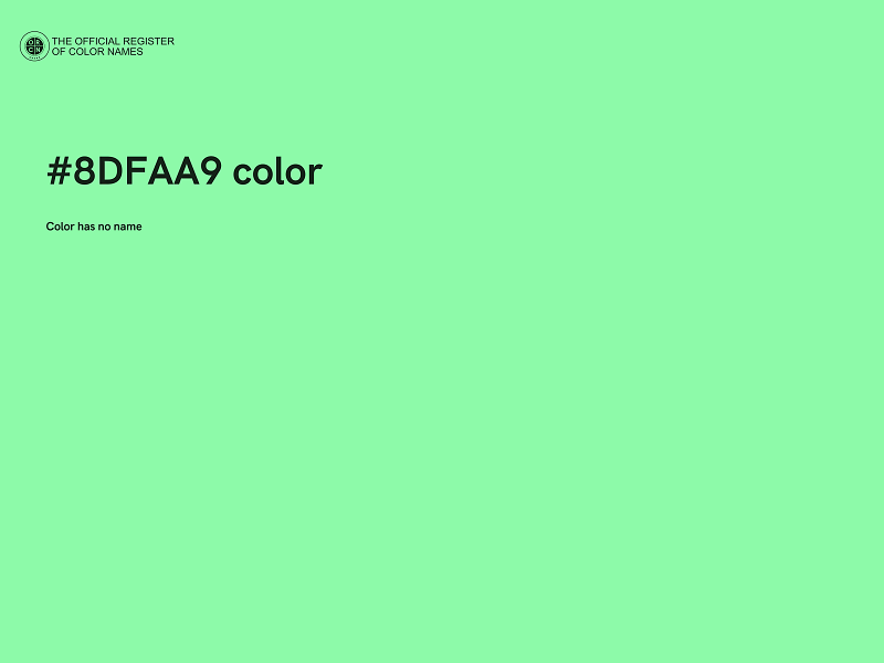 #8DFAA9 color image