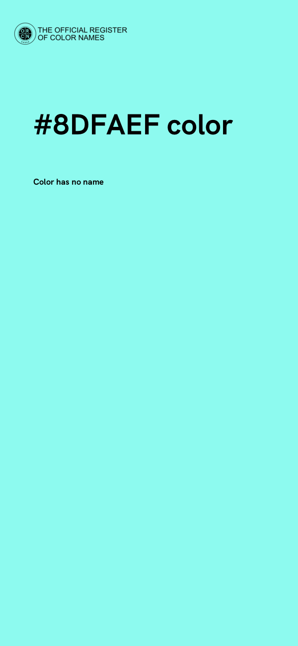 #8DFAEF color image