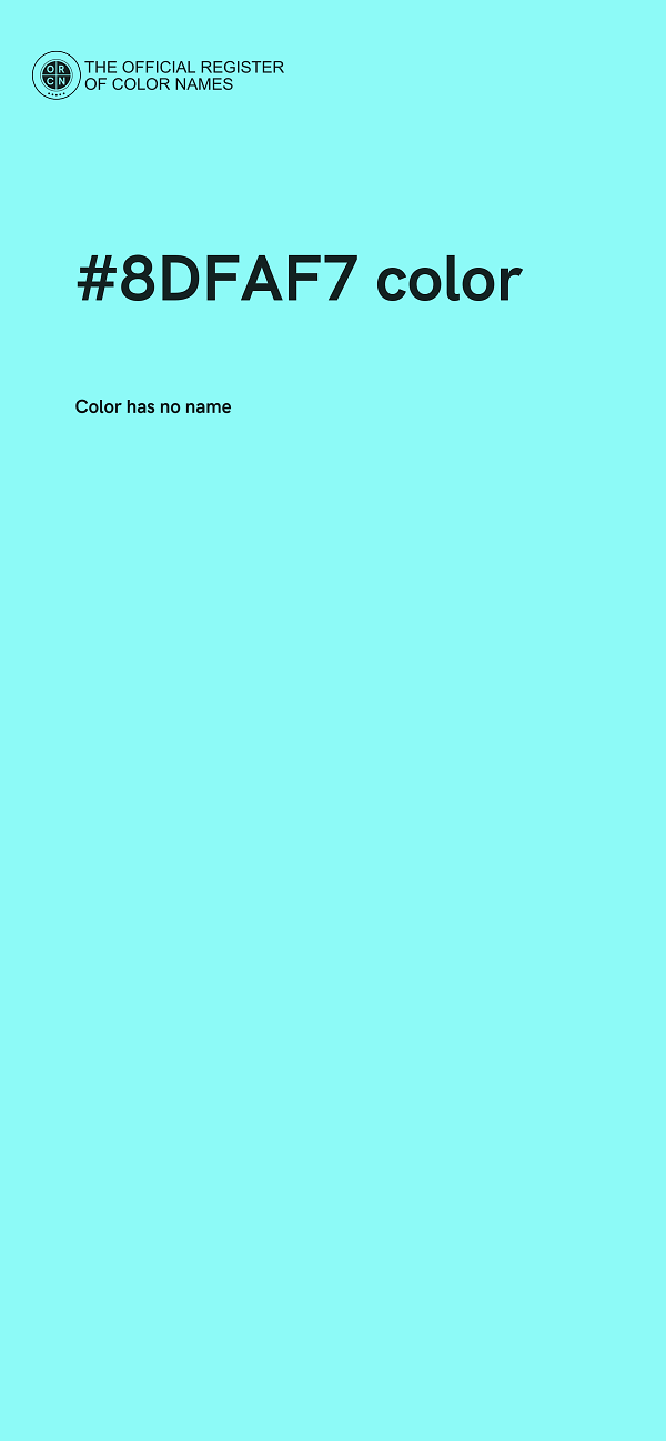 #8DFAF7 color image