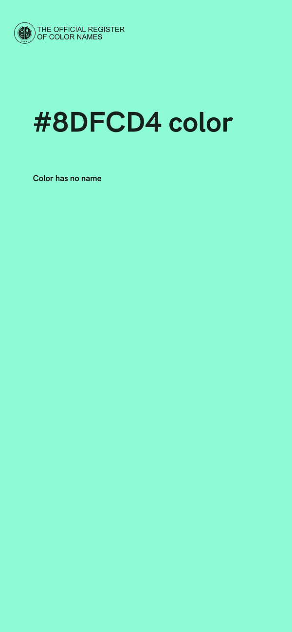#8DFCD4 color image