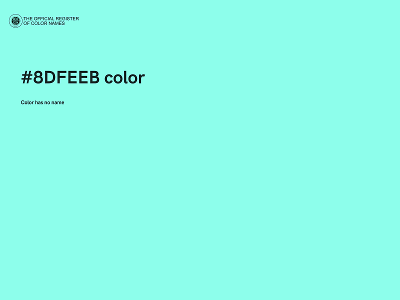 #8DFEEB color image