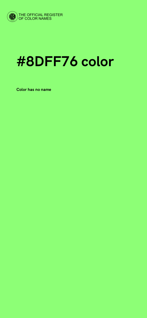 #8DFF76 color image