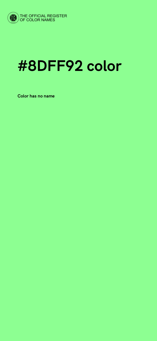 #8DFF92 color image