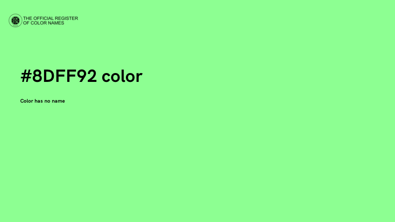 #8DFF92 color image