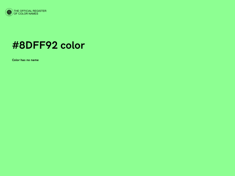 #8DFF92 color image
