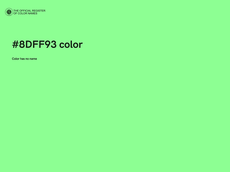 #8DFF93 color image
