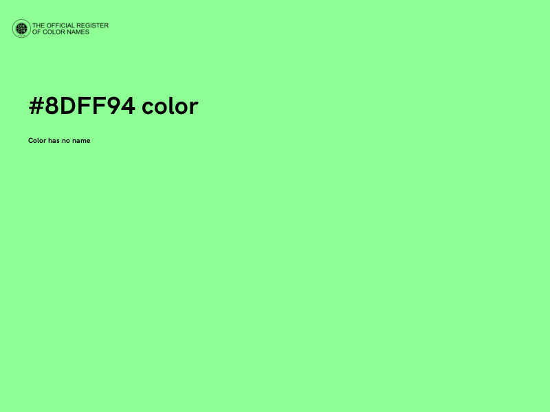 #8DFF94 color image