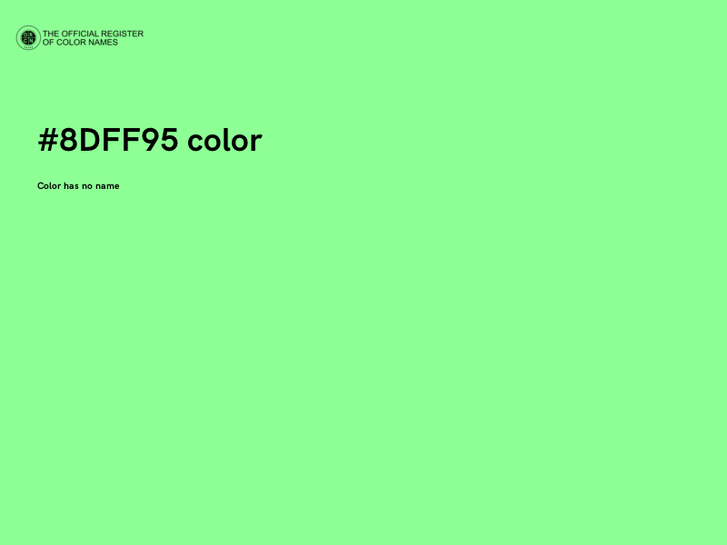 #8DFF95 color image