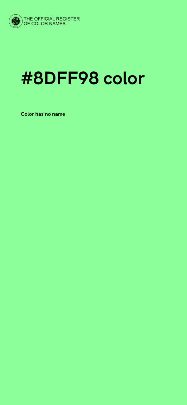 #8DFF98 color image