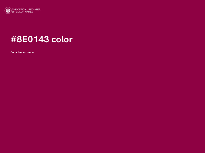 #8E0143 color image