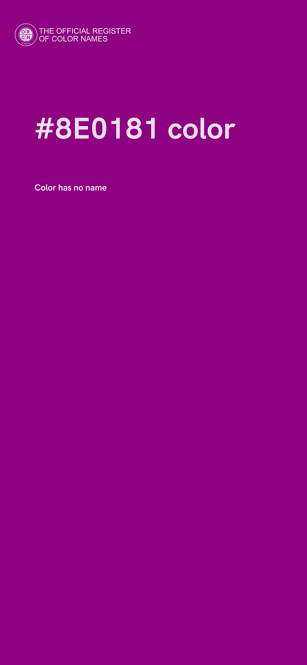 #8E0181 color image