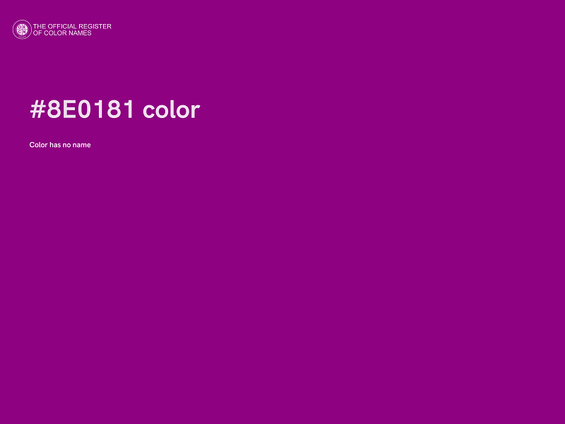 #8E0181 color image