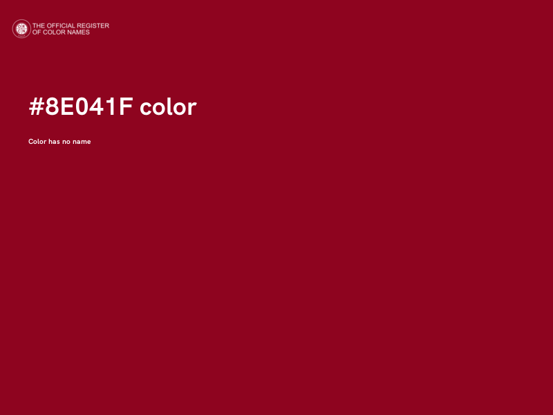 #8E041F color image
