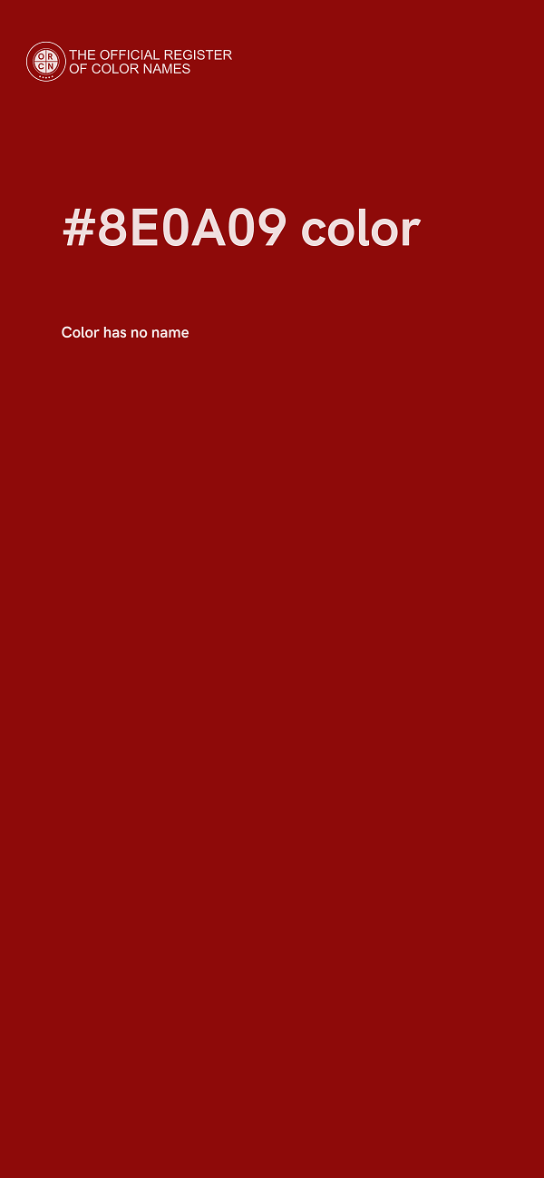 #8E0A09 color image