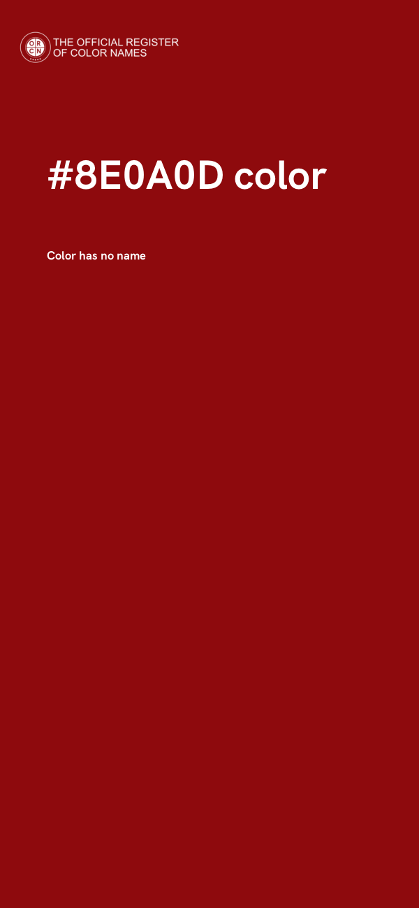 #8E0A0D color image