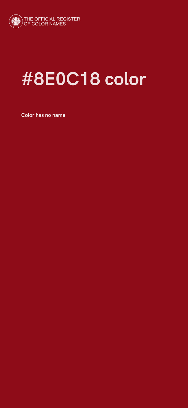 #8E0C18 color image