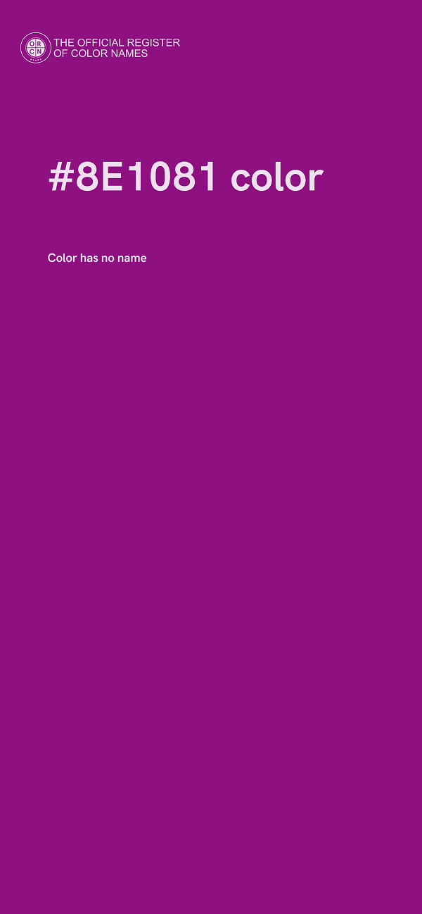 #8E1081 color image