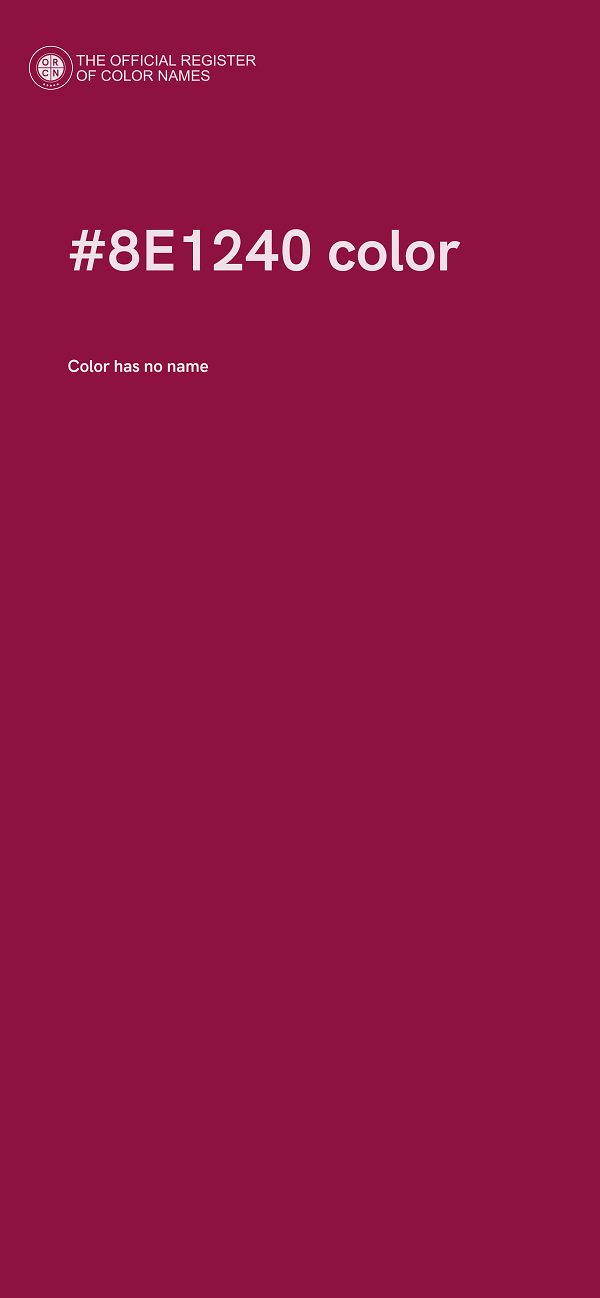 #8E1240 color image