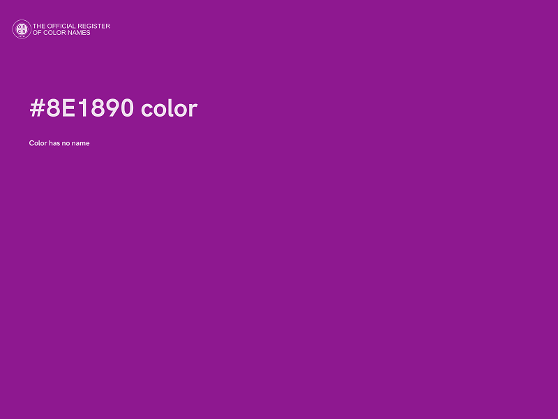 #8E1890 color image