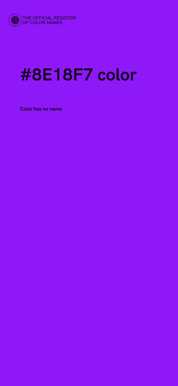 #8E18F7 color image