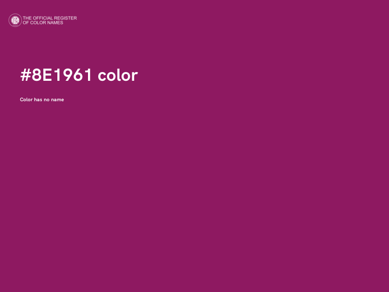 #8E1961 color image