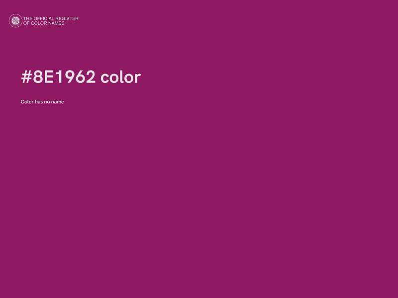 #8E1962 color image