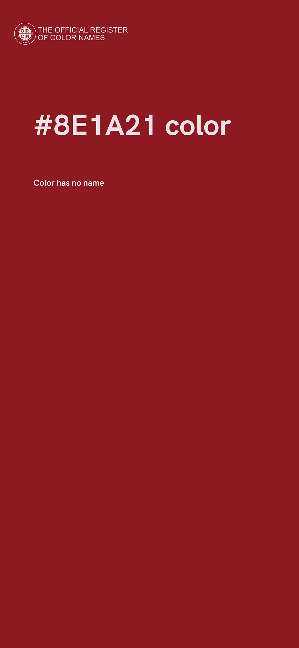 #8E1A21 color image