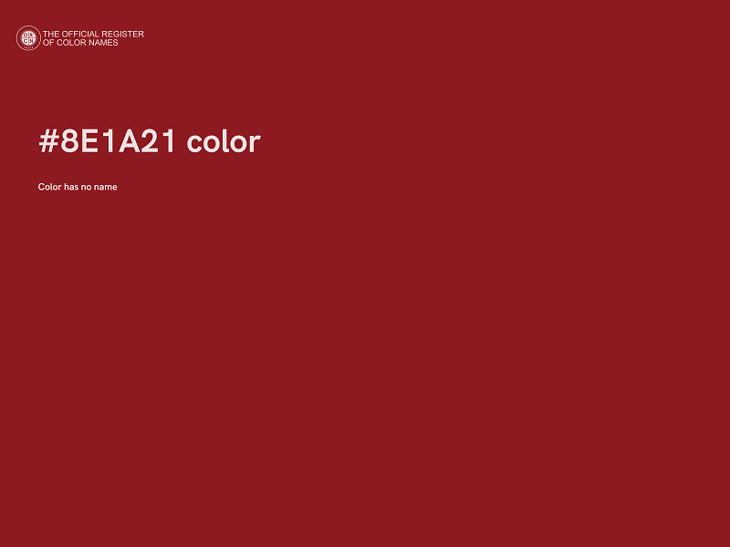 #8E1A21 color image