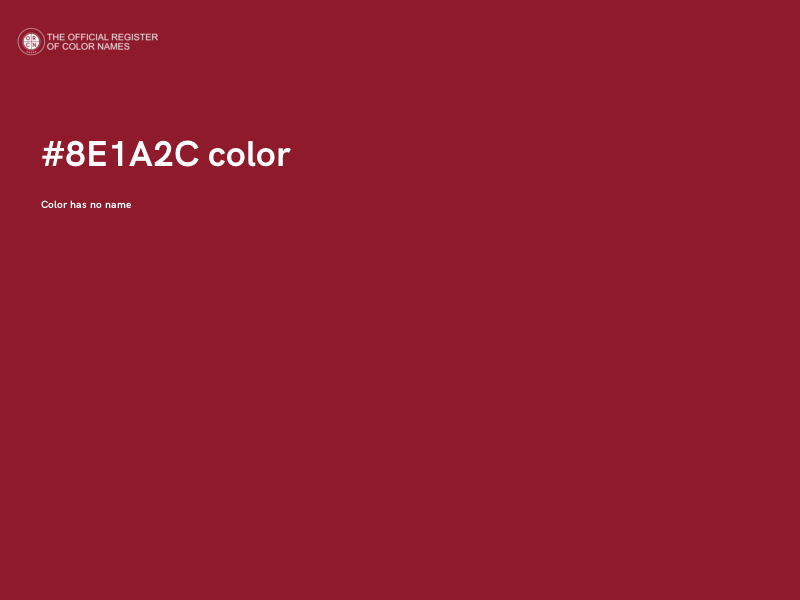 #8E1A2C color image