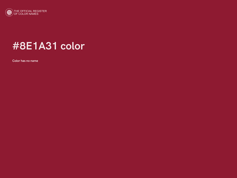 #8E1A31 color image