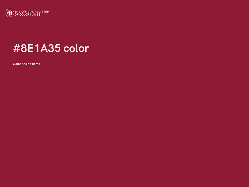 #8E1A35 color image