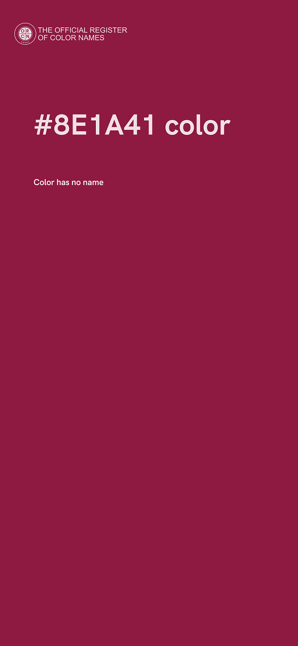 #8E1A41 color image