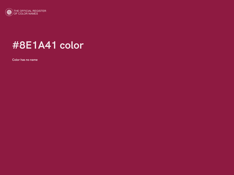 #8E1A41 color image