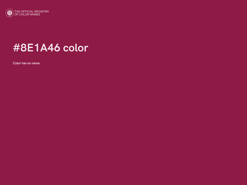 #8E1A46 color image